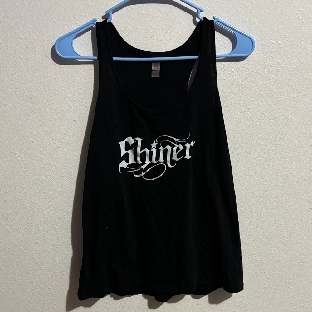 District Black Tank with White Shiner Script